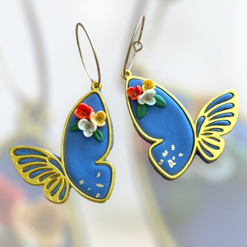 Σκουλαρίκια Fimo «butterfly»