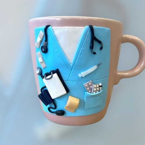 Fimo κούπα γιατρός/νοσοκόμα