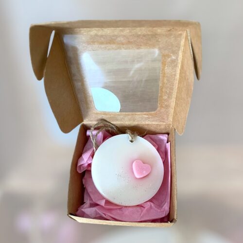 Μπομπονιέρα γέννησης «pink heart»