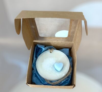 Μπομπονιέρα γέννησης «Blue heart»