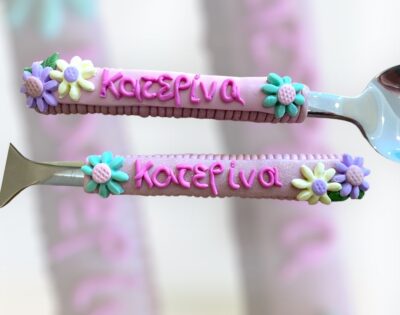 Fimo spoon Μαργαρίτες