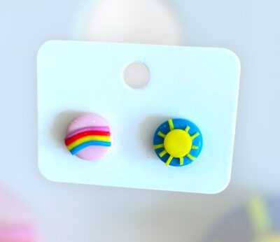 Σκουλαρίκια  fimo «sunny or cloudy?»