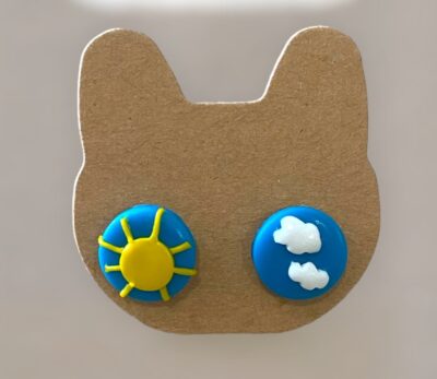 Σκουλαρίκια  fimo «sunny or cloudy?»