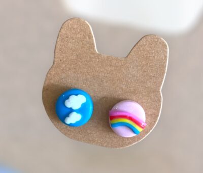 Σκουλαρίκια  fimo «sunny or cloudy?»