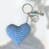 Μπρελοκ amigurumi καρδιά (light blue)