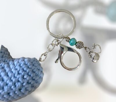 Μπρελοκ amigurumi καρδιά (light blue)