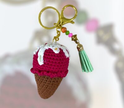 Μπρελόκ amigurumi παγωτίνι