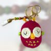 Μπρελόκ amigurumi κουκουβάγια (magenta)