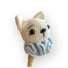 Κουδουνίστρα amigurumi γατούλης (light blue)