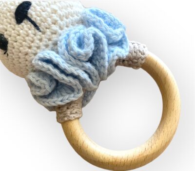 Κουδουνίστρα amigurumi γατούλης (light blue)