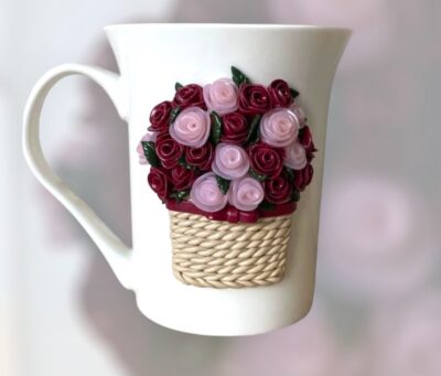 Κούπα fimo «roses»