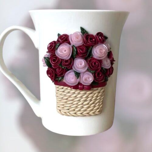 Κούπα fimo «roses»