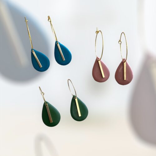 Σκουλαρίκια fimo "Tear"