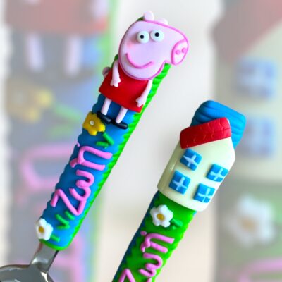 Fimo spoon peppa pig