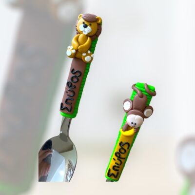 Fimo spoon Wild animals