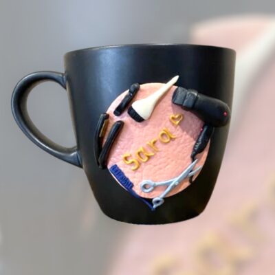 Κούπα fimo «κομμώτρια»