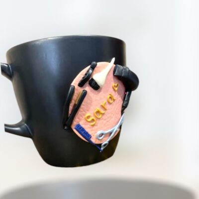 Κούπα fimo «κομμώτρια»