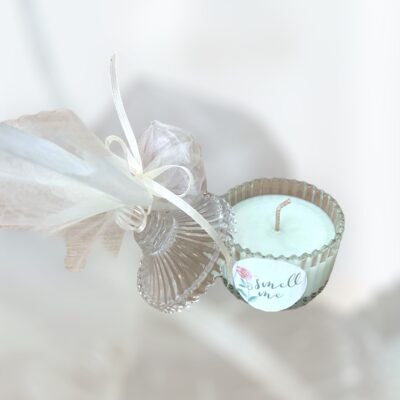 Μπομπονιέρα βάφτισης «φοντανιέρα με αρωματικό κερί»