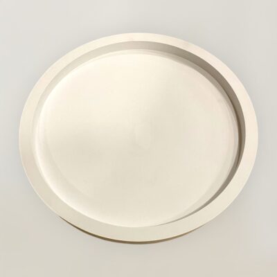 Στρογγυλός δίσκος πορσελάνης λευκός 30εκ