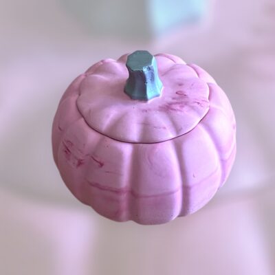 Κολοκύθα πορσελάνης ροζ με κερί σόγιας