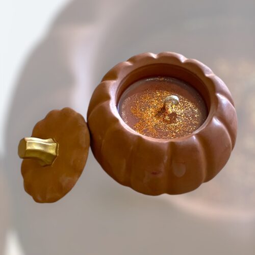 Κολοκύθα πορσελάνης terracotta dark με κερί σόγιας