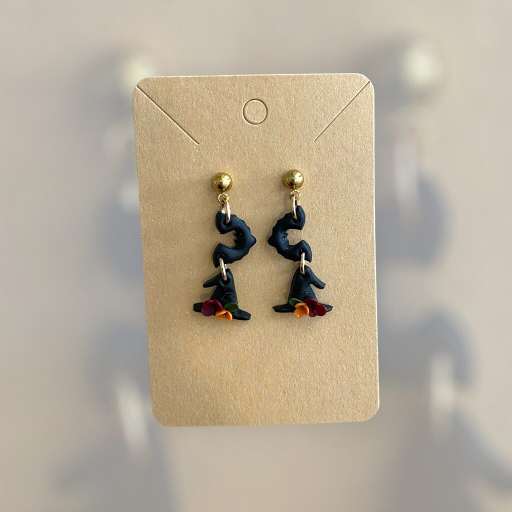 Σκουλαρίκια fimo «magic bat»