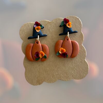 Σκουλαρίκια fimo «halloween pumpkins»