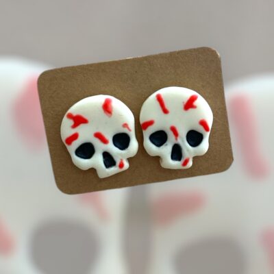 Σκουλαρίκια fimo «Νεκροκεφαλές»