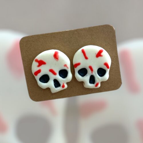 Σκουλαρίκια fimo «Νεκροκεφαλές»