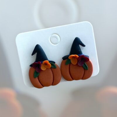 Σκουλαρίκια fimo «halloween pumpkins»