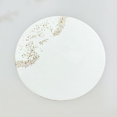 Δίσκος 19 εκ λευκό-χρυσό