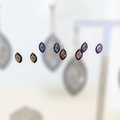 Σκουλαρίκια fimo «plant»