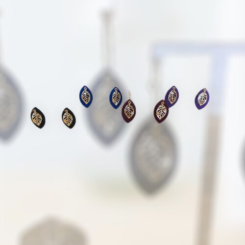 Σκουλαρίκια fimo «plant»