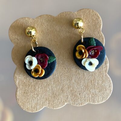 Σκουλαρίκια fimo «flower day»