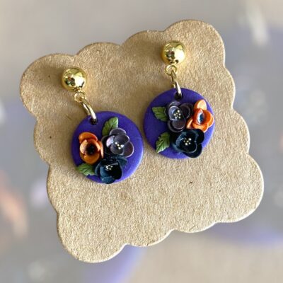 Σκουλαρίκια fimo «flower day»