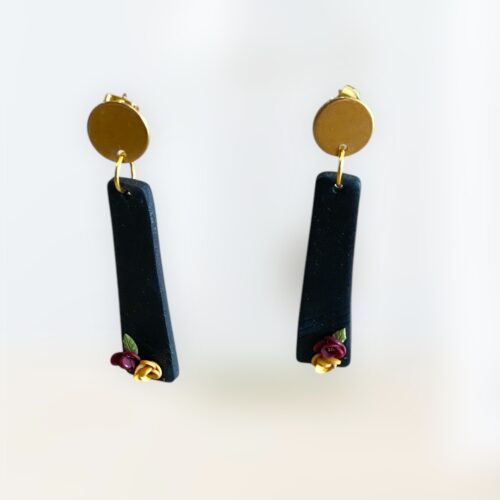 Σκουλαρίκια fimo «black pick»