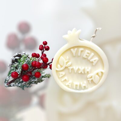 Κερί αρωματικό σόγιας «ρόδι-γούρι»