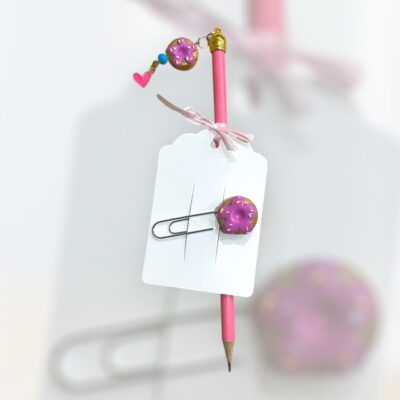 Σετ μολύβι-σελιδοδείκτης «ροζ donats»