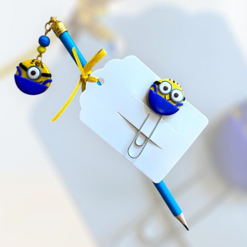 Σετ μολύβι-σελιδοδείκτης «minions»