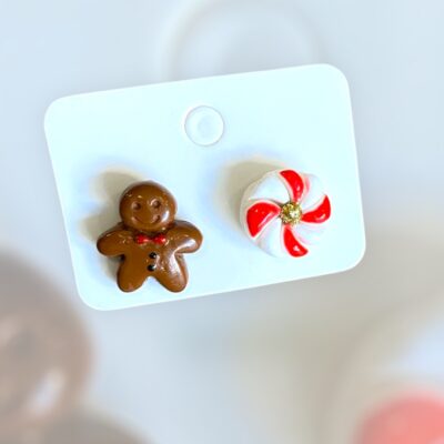 Σκουλαρίκια fimo ''sweet xmas''