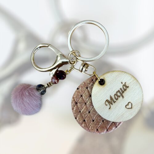 Μπρελόκ μαμά «gold rose glam»