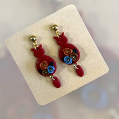 Σκουλαρίκια fimo «cat»