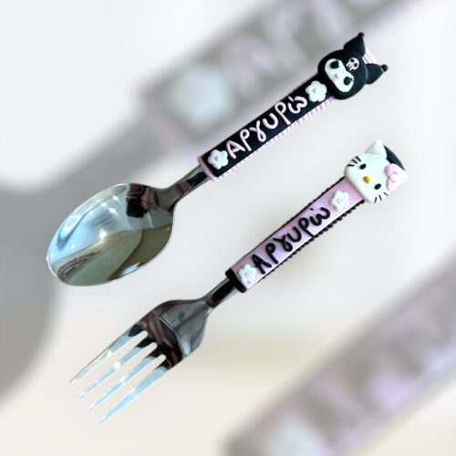 Fimo spoon «hello kitty-kuromi»