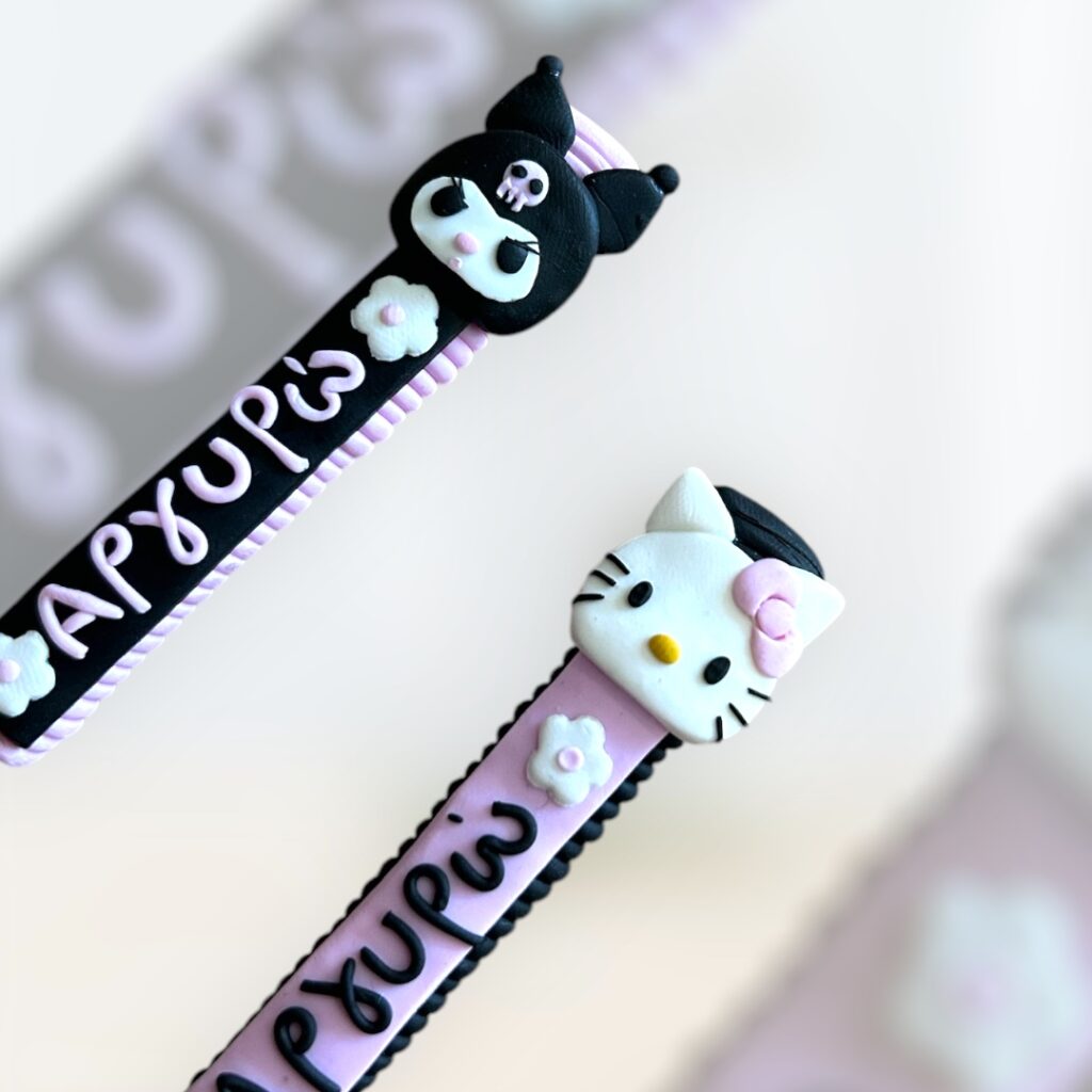 Fimo spoon «hello kitty-kuromi»