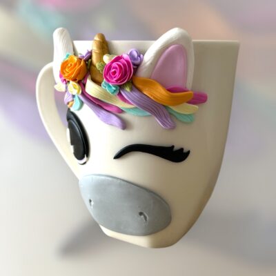 Κούπα fimo «unicorn pastel»