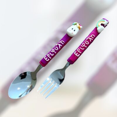 Fimo spoon «unicorn-rainbow»