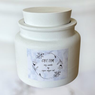 Κερί σόγιας σε δοχείο πορσελάνης «COTTON»