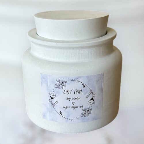 Κερί σόγιας σε δοχείο πορσελάνης «COTTON»