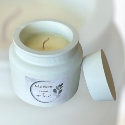 Κερί σόγιας σε δοχείο πορσελάνης «BLACK ORCHID»