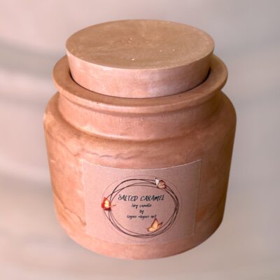 Κερί σόγιας σε δοχείο πορσελάνης «SALTED CARAMEL»